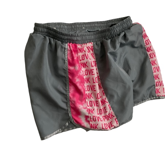Pink By Victoria Secret Womans  XS Gray & Pink Lined Running Shorts - Picture 5 of 8